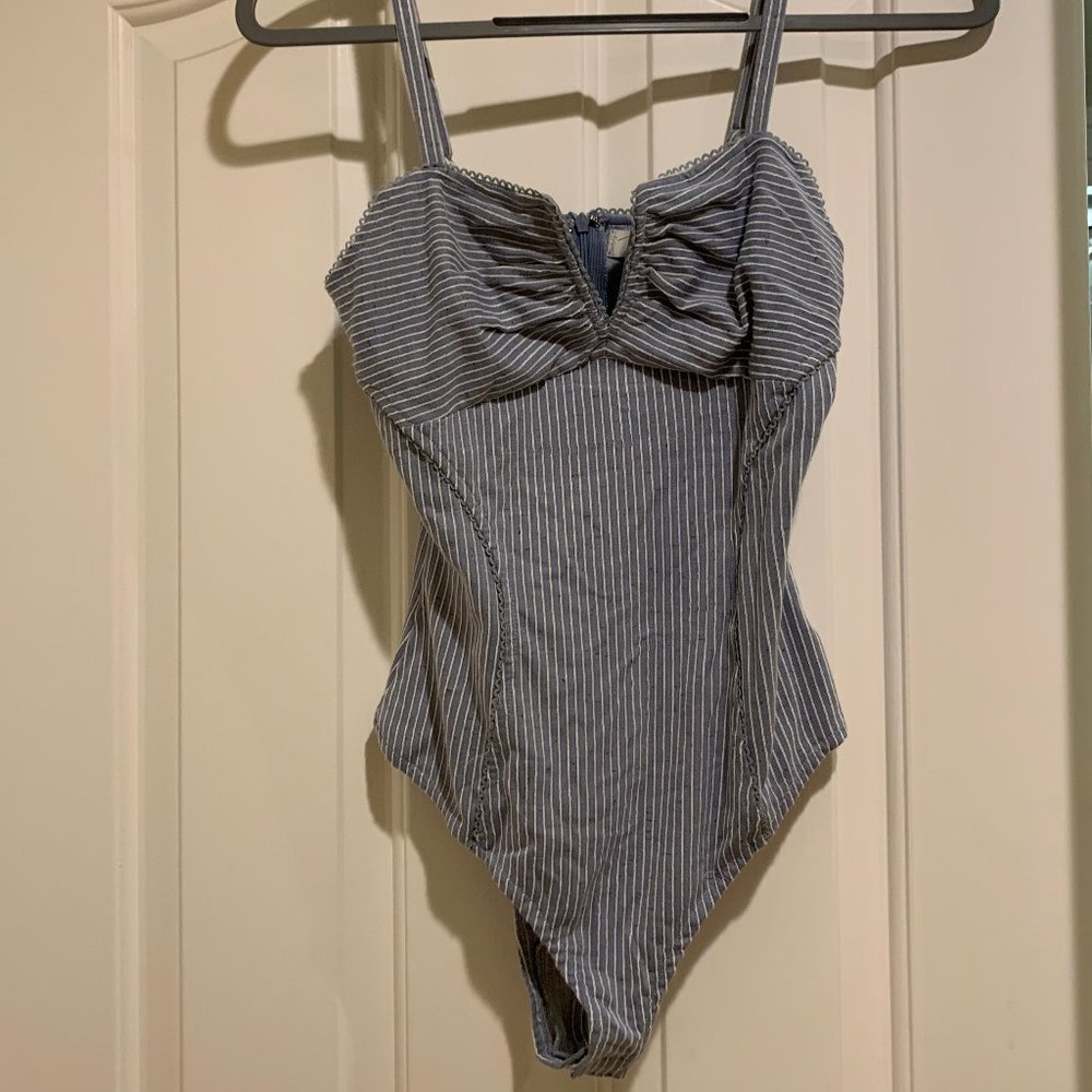 Bule & White Stripe Bodysuit